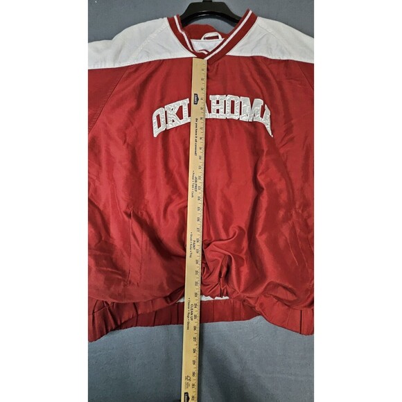 VTG Oklahoma Sooners Windbreaker Jacket Red Sz XXL 58 Sports Blanket Lined NCAA - Picture 7 of 7